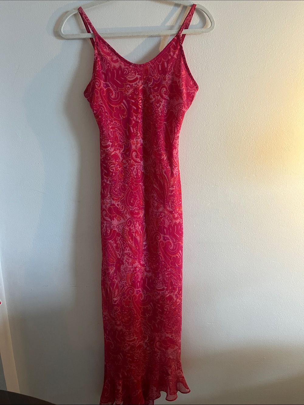 Vintage! eye candy Fuchsia Pink Paisley Slip Dress